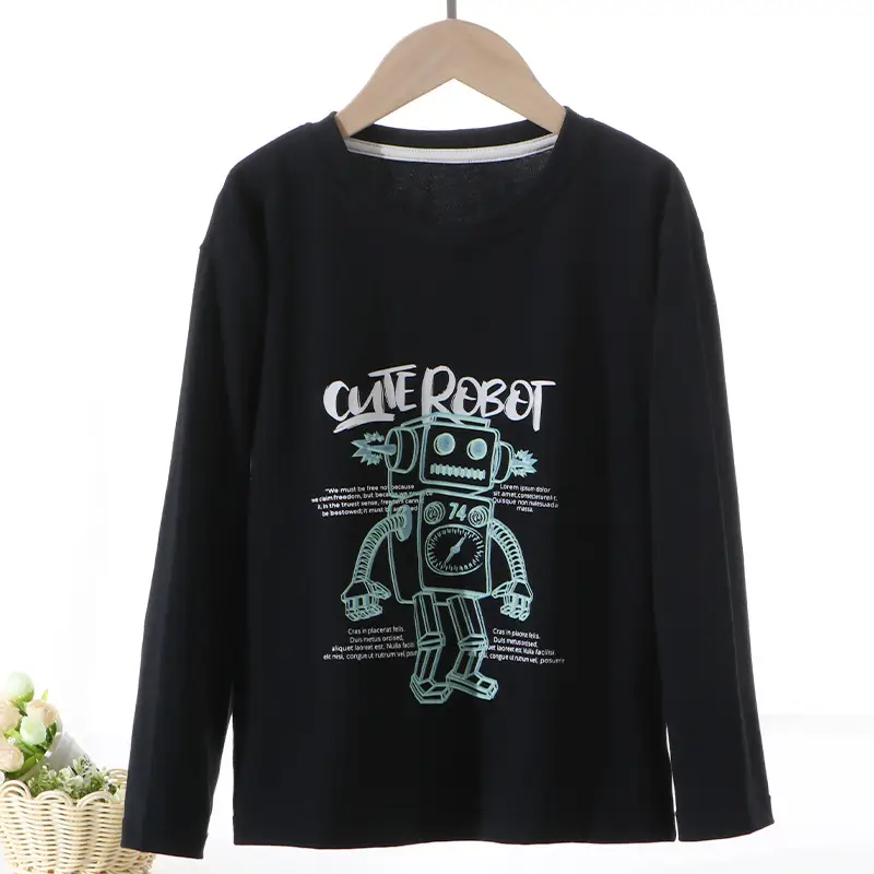 Blue Cute Resort Boys Long Sleeve T-Shirt - Image 4