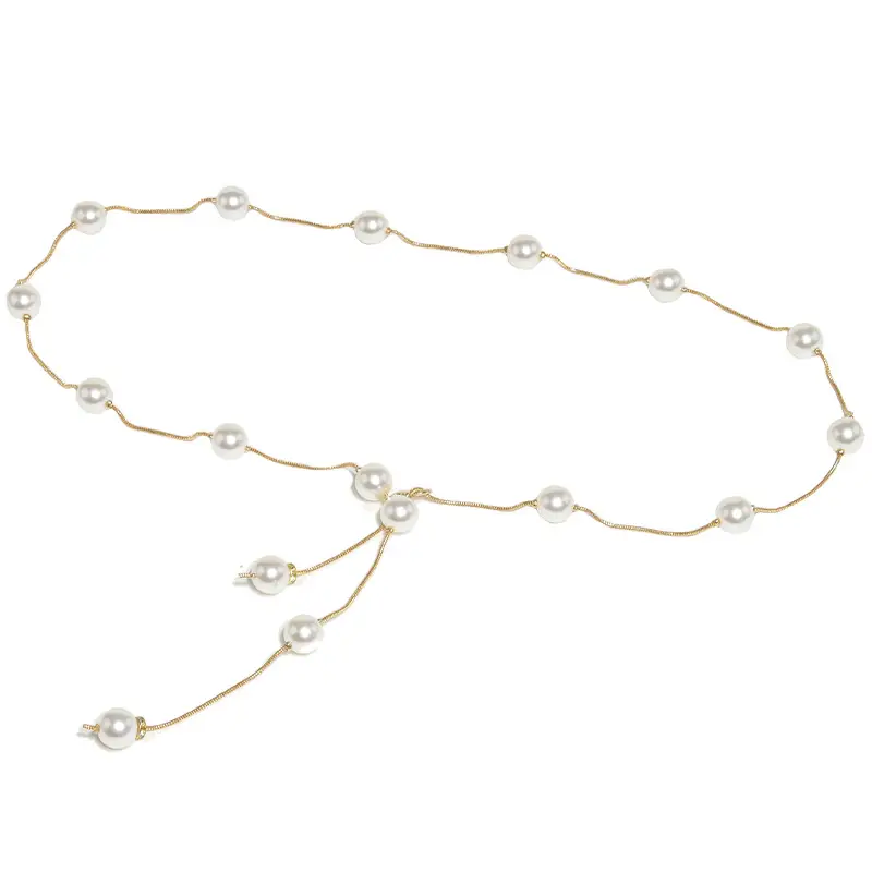 Pearl Waist Chain Women Korean Style Thin Belt Decorative - Image 6