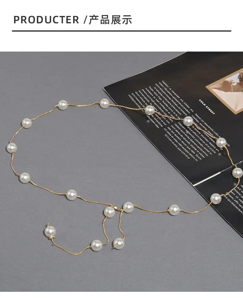 Pearl Waist Chain Women Korean Style Thin Belt Decorative β feature 20