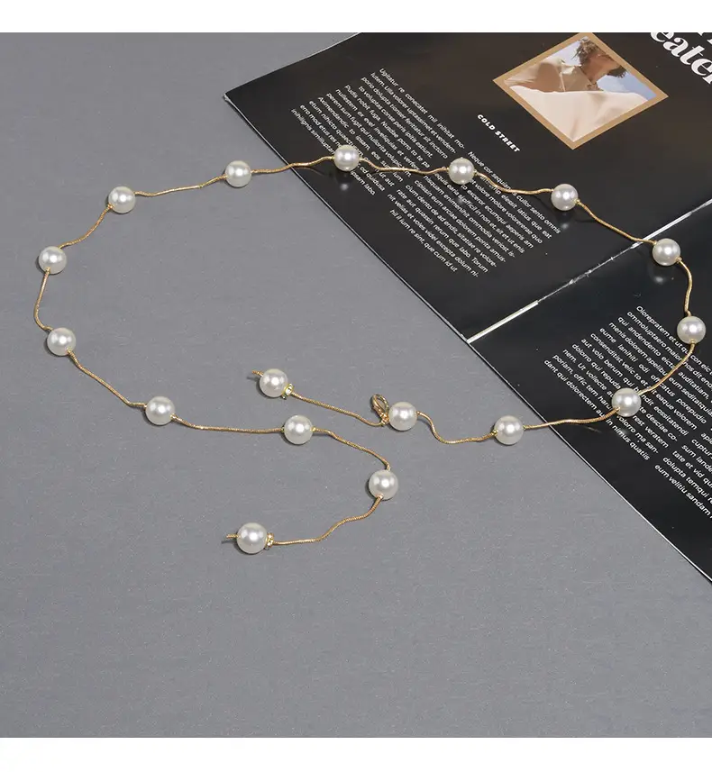 Pearl Waist Chain Women Korean Style Thin Belt Decorative β feature 21