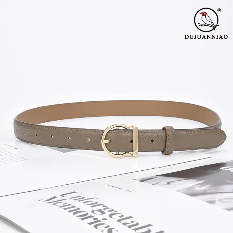 Blue Leather Belt for Women 2.8CM B款 - Image 5