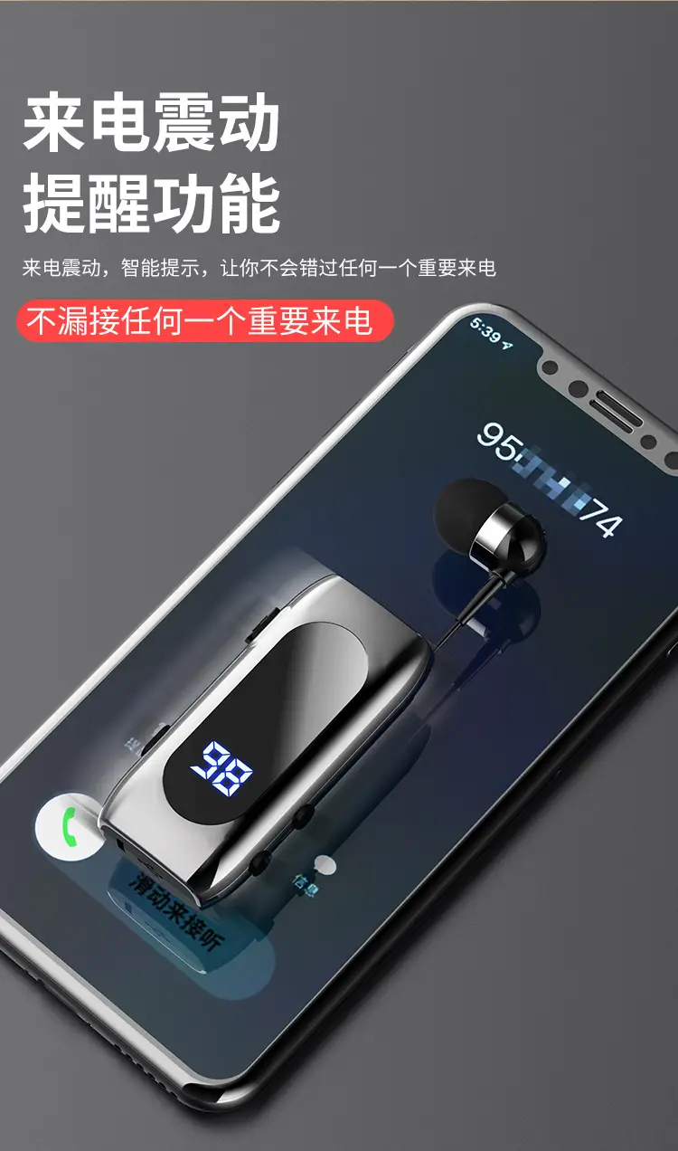 2025 Wireless Retractable Bluetooth Headset with Noise Reduction — feature 10