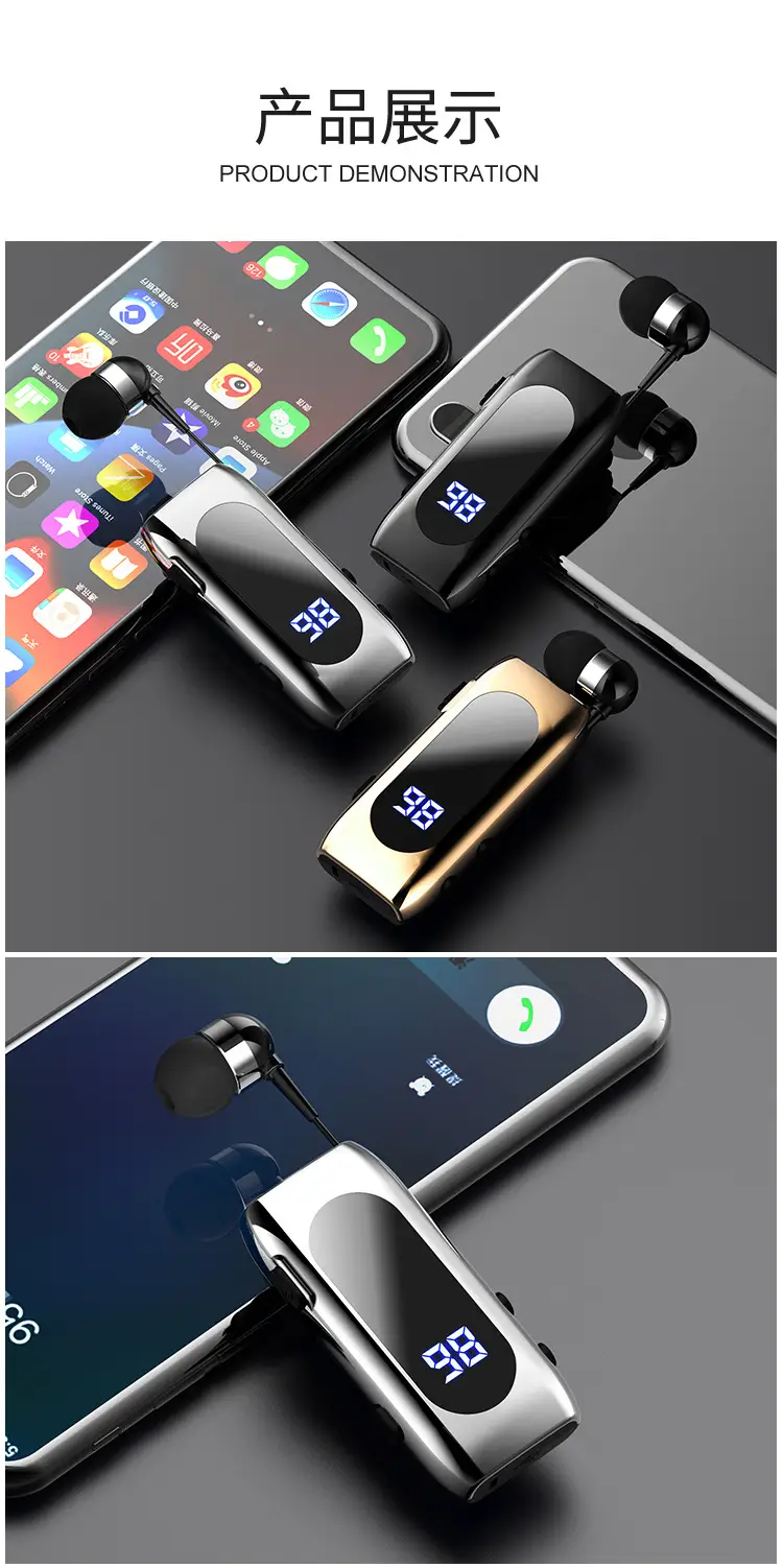 2025 Wireless Retractable Bluetooth Headset with Noise Reduction — feature 17