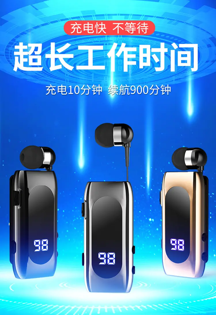 2025 Wireless Retractable Bluetooth Headset with Noise Reduction — feature 4