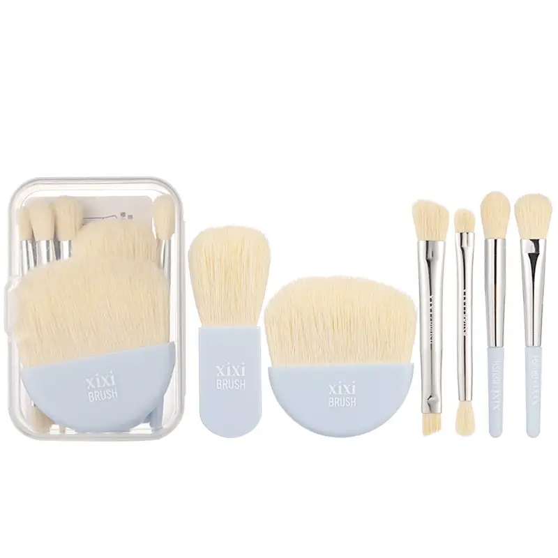 Xixi Mini Makeup Brush Set 6 Pcs Loose Powder Blush Highlight - Image 7