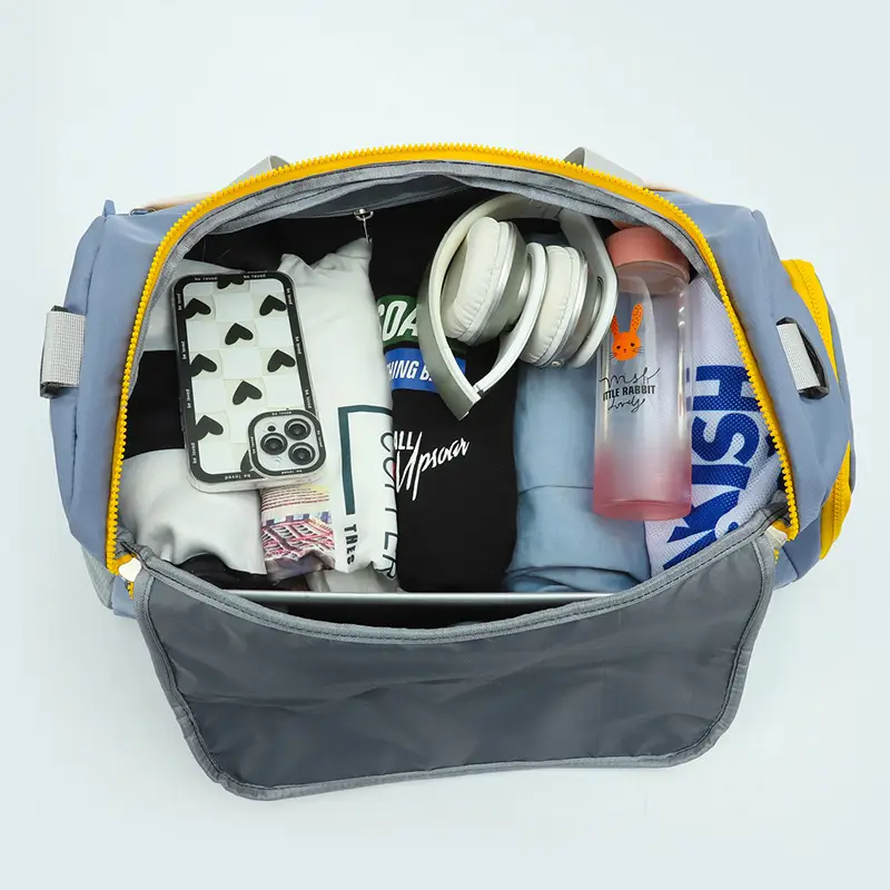 MICHAO Lightweight Travel Bag White Turquoise - Image 9