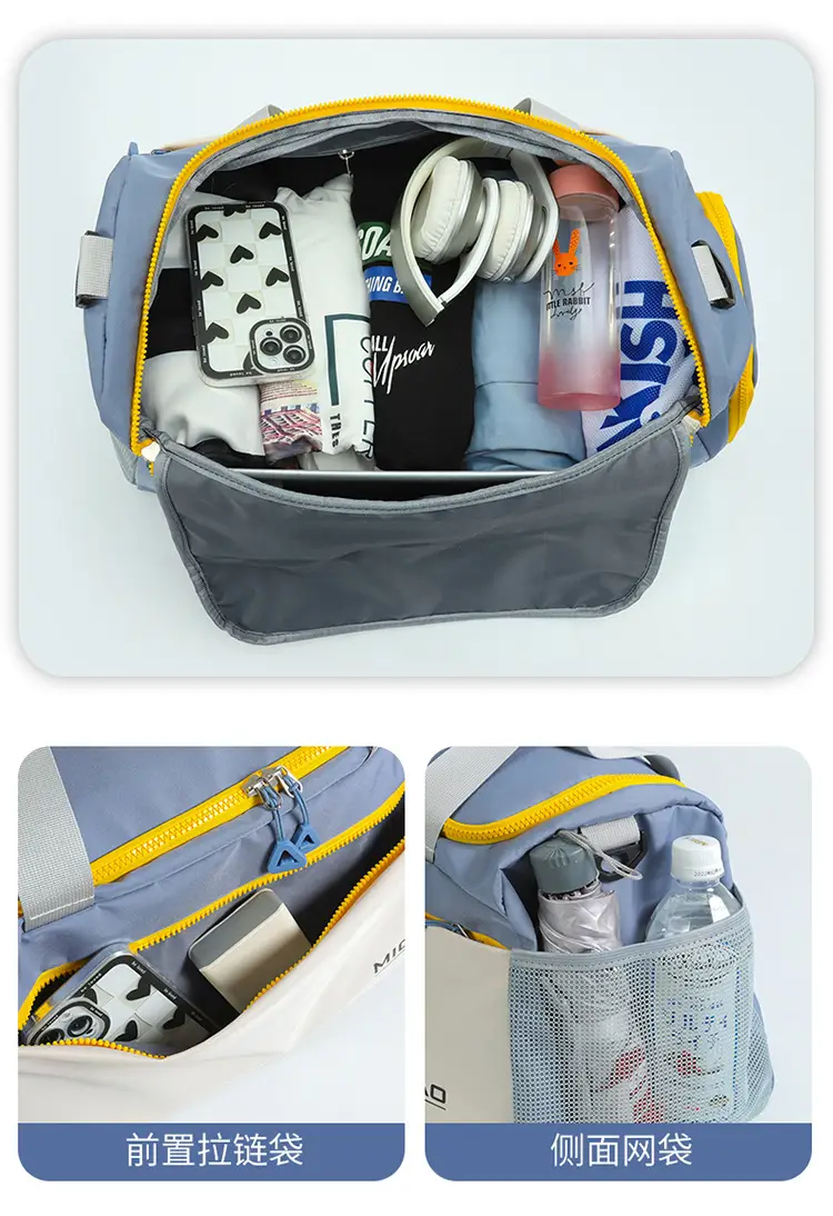 MICHAO Lightweight Travel Bag White Turquoise — feature 10