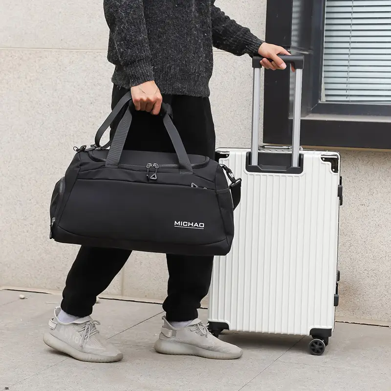 MICHAO Lightweight Travel Bag White Turquoise — feature 18
