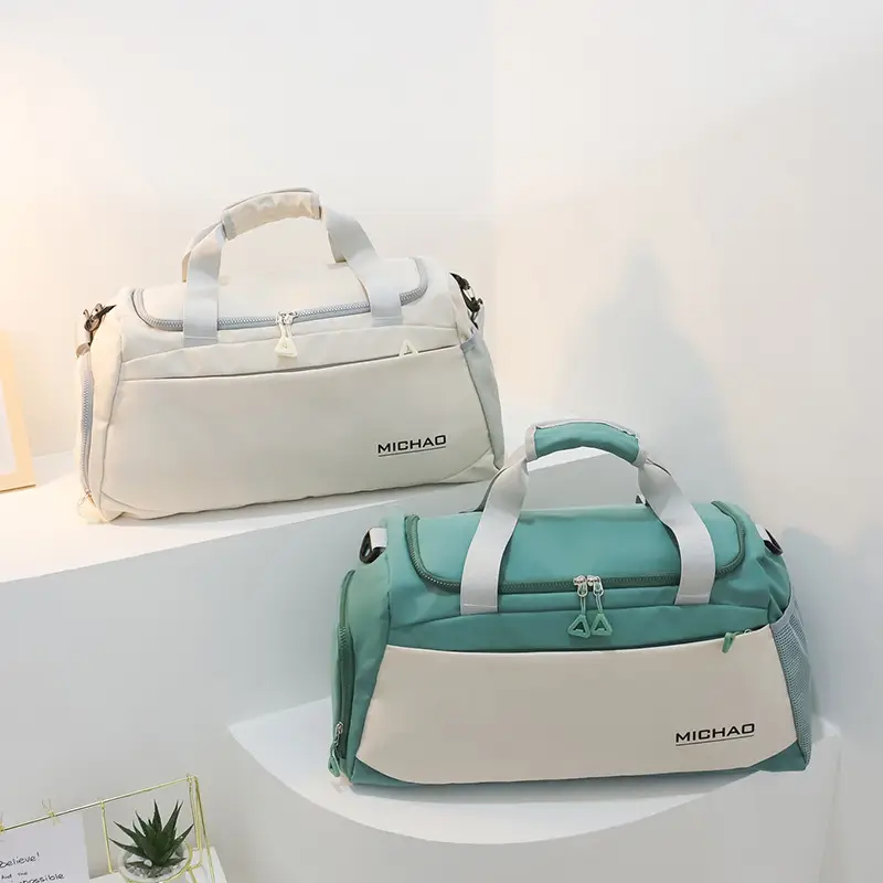 MICHAO Lightweight Travel Bag White Turquoise — feature 28