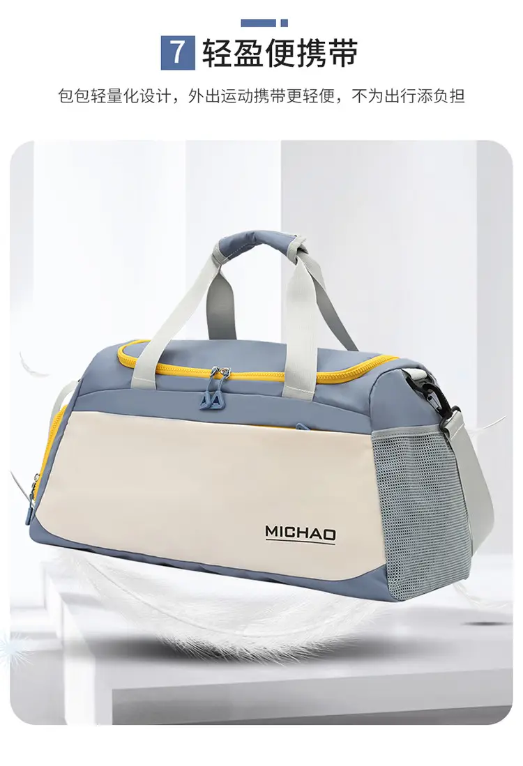 MICHAO Lightweight Travel Bag White Turquoise — feature 6