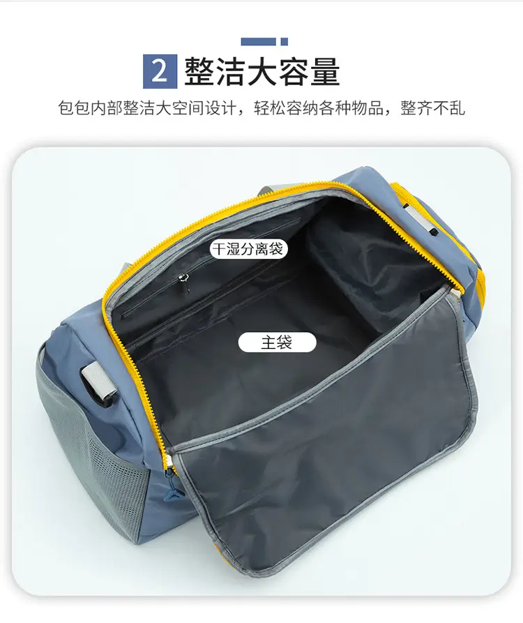 MICHAO Lightweight Travel Bag White Turquoise — feature 9