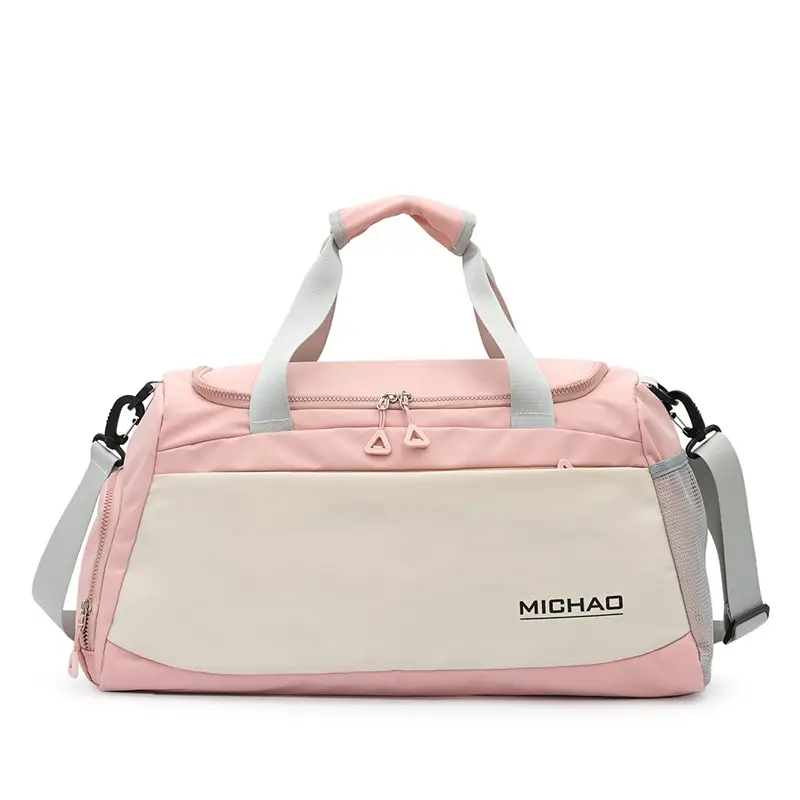 MICHAO Lightweight Travel Bag White Turquoise - Image 4