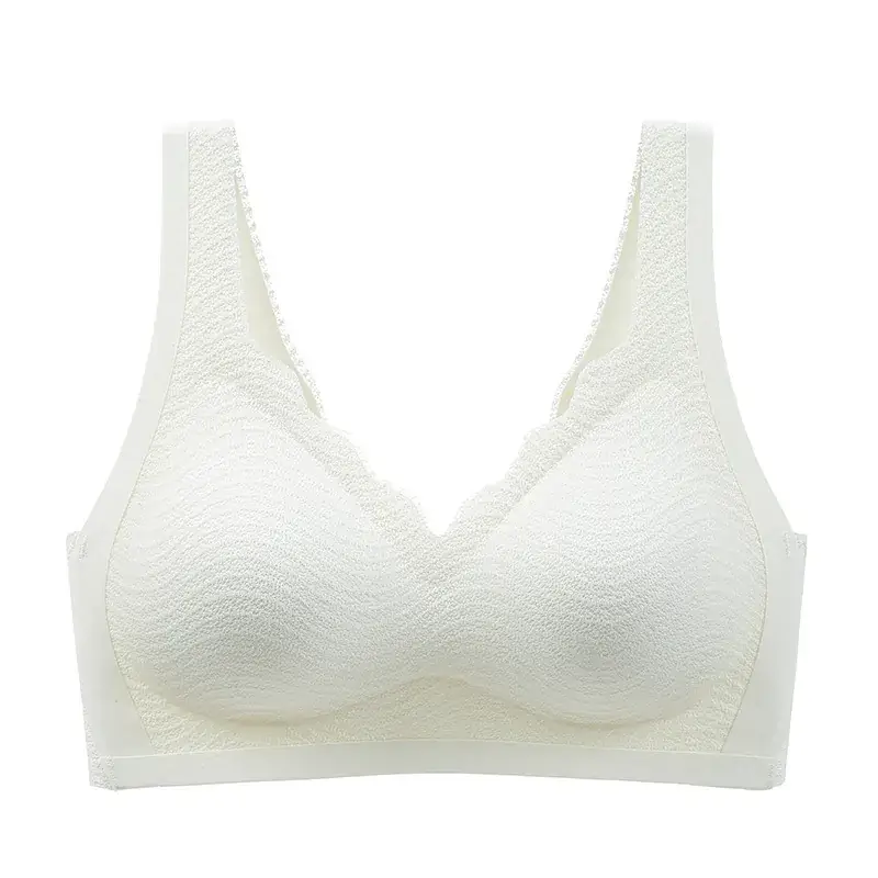 Traceless Underwire Bra White Anti-Slip Latex - Image 4
