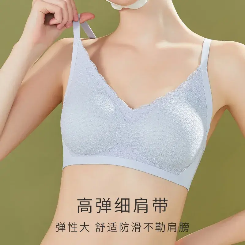 Traceless Bubble Flower Lace Underwear Women's Push-Up Anti-Sagging - Image 9