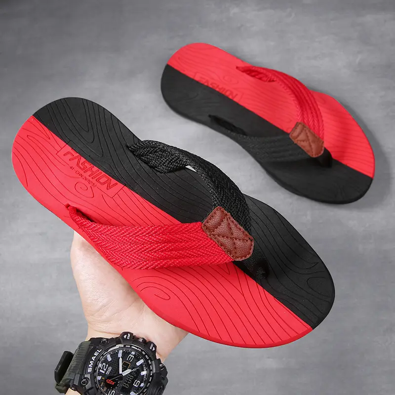 2023 Red Casual Sandals Korean Style Beach Flip Flops