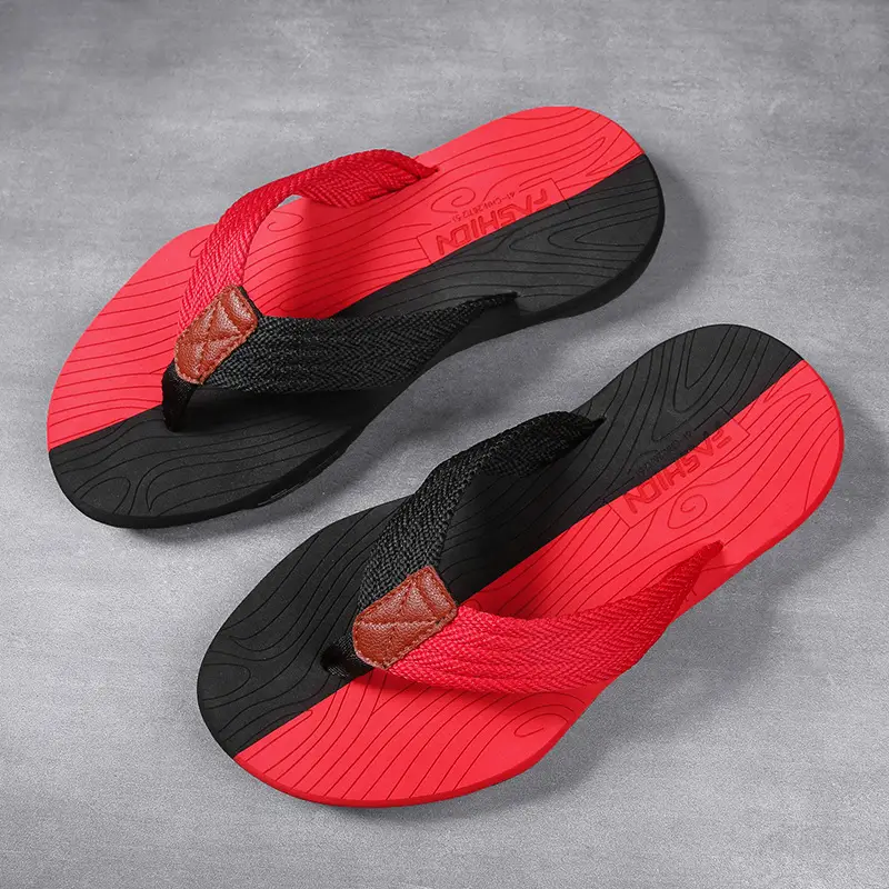 2023 Red Casual Sandals Korean Style Beach Flip Flops