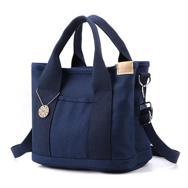 Blue Canvas Crossbody Bag for Women with Large Capacity - Image 9