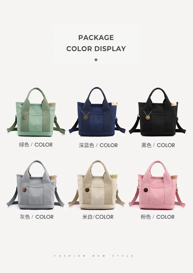 Blue Canvas Crossbody Bag for Women with Large Capacity — feature 11