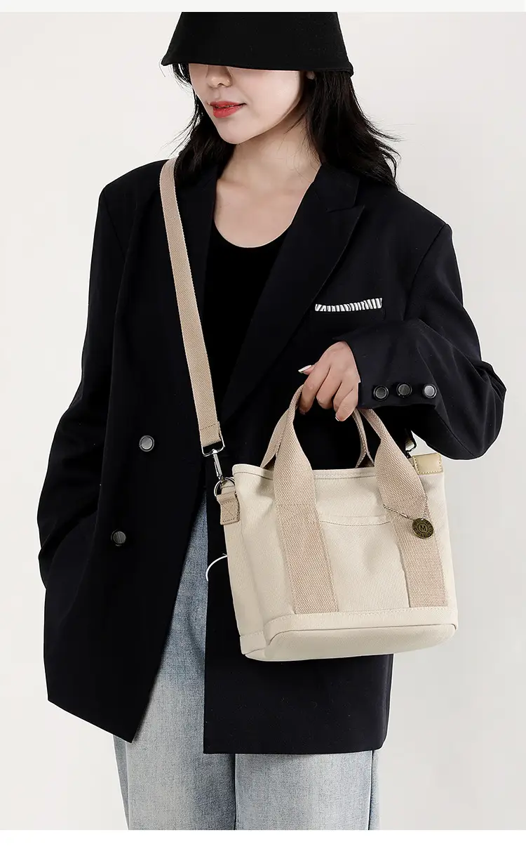 Blue Canvas Crossbody Bag for Women with Large Capacity — feature 12