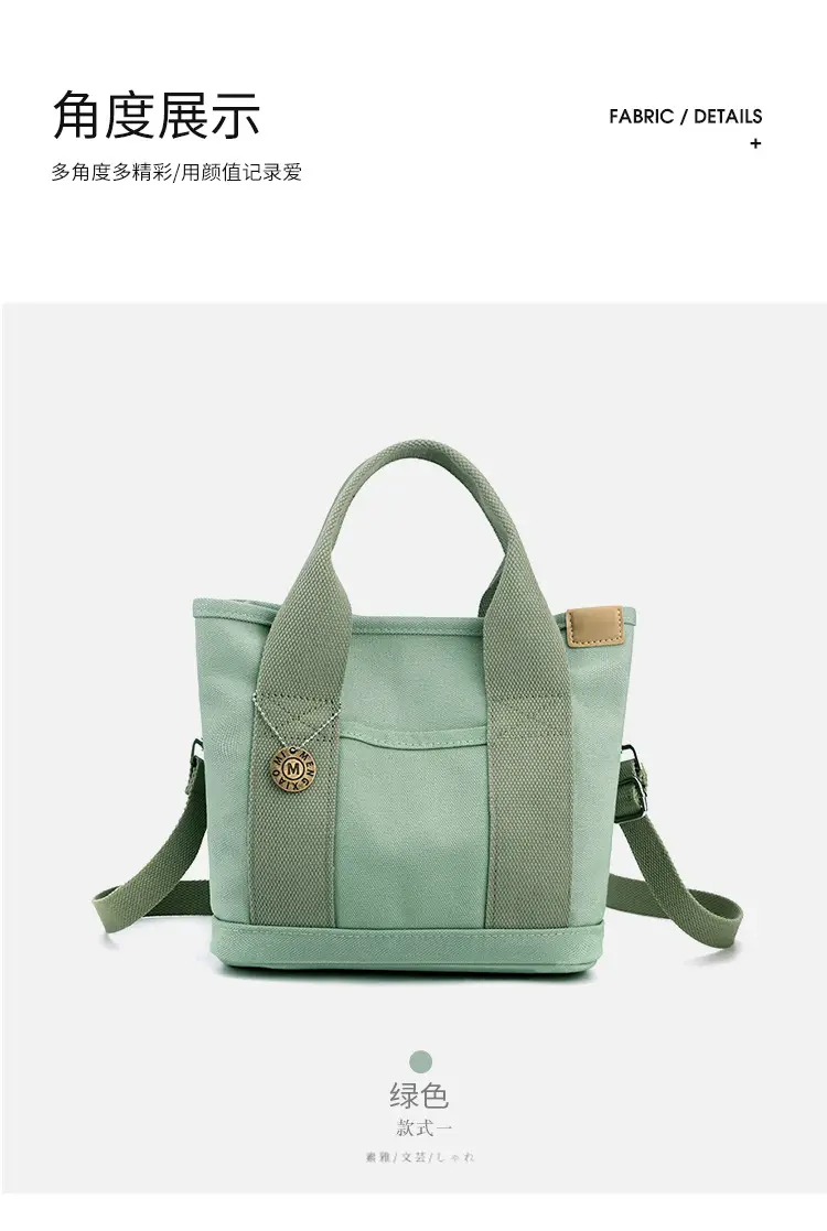 Blue Canvas Crossbody Bag for Women with Large Capacity — feature 15