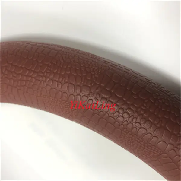 Red Croc Leather Steering Wheel Cover for 2024 - Image 15