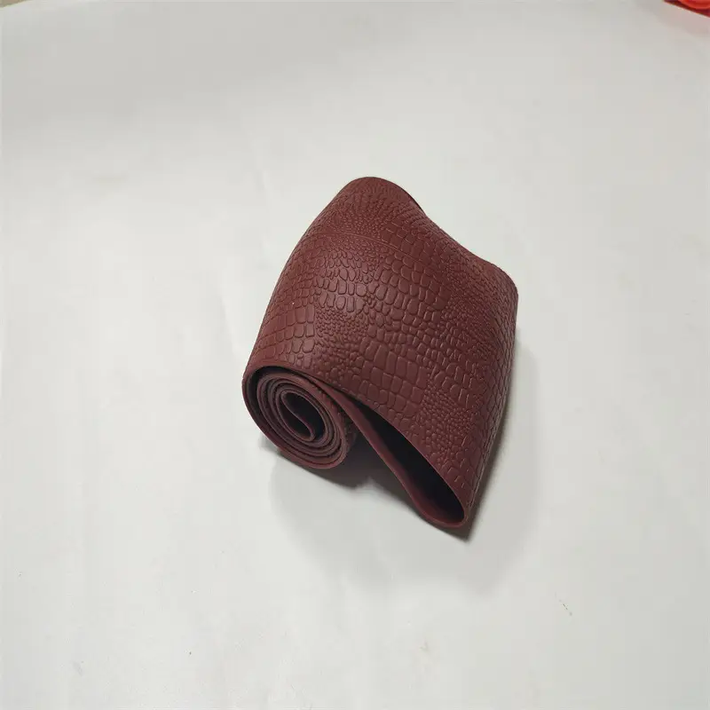 Red Croc Leather Steering Wheel Cover for 2024 - Image 12