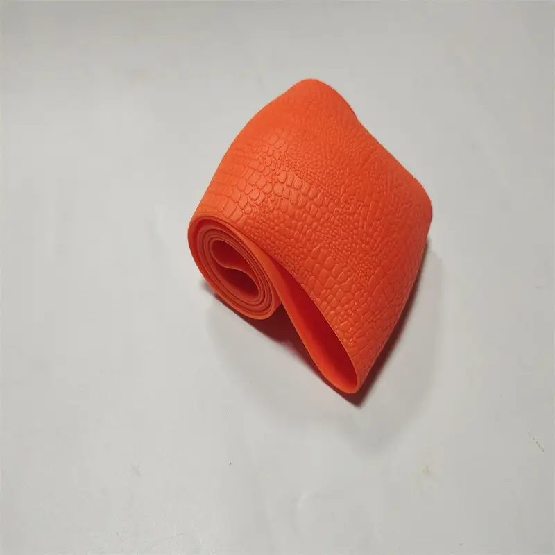 Red Croc Leather Steering Wheel Cover for 2024 - Image 13