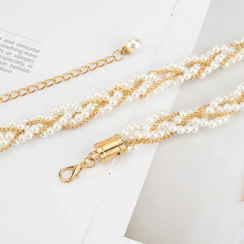 Gold Pearl Chain Belt for Women Fashion Wear - Image 5