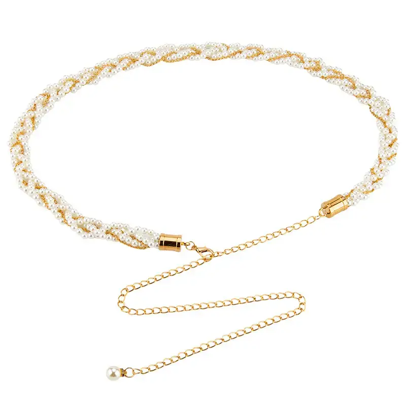 Gold Pearl Chain Belt for Women Fashion Wear - Image 7