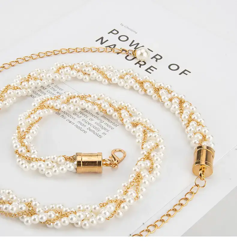 Gold Pearl Chain Belt for Women Fashion Wear β feature 6
