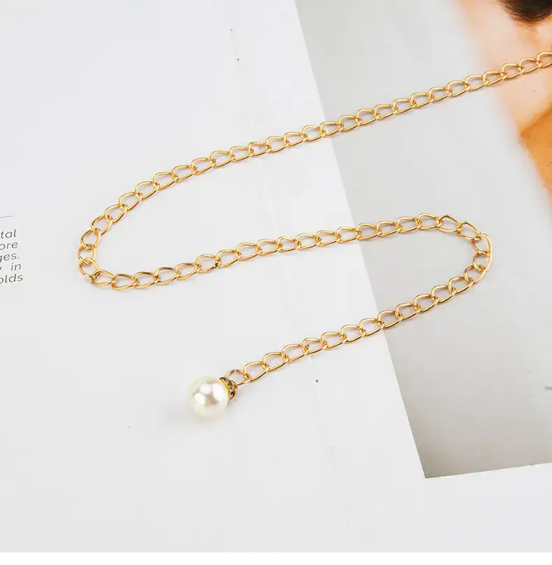Gold Pearl Chain Belt for Women Fashion Wear β feature 8