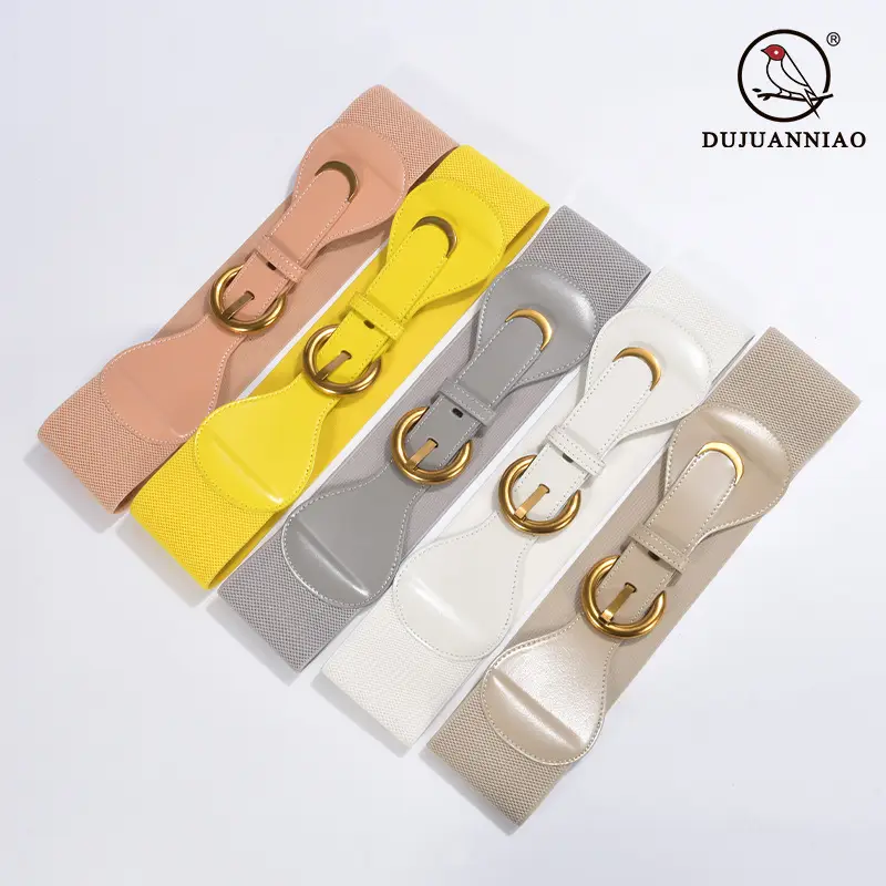 Vintage Waist Seal Tight Waist Belt Elastic Seal Leather Matching Windbreaker - Image 12