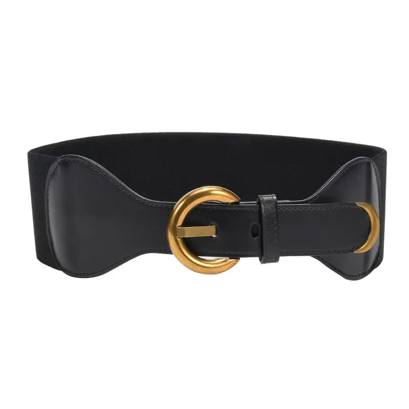 Vintage Waist Seal Tight Waist Belt Elastic Seal Leather Matching Windbreaker - Image 15