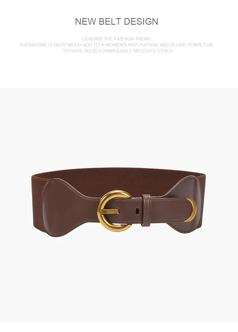 Vintage Waist Seal Tight Waist Belt Elastic Seal Leather Matching Windbreaker β feature 23