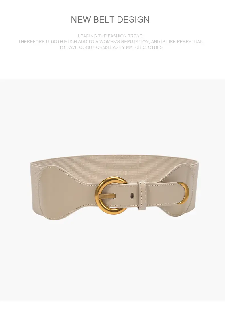 Vintage Waist Seal Tight Waist Belt Elastic Seal Leather Matching Windbreaker β feature 24