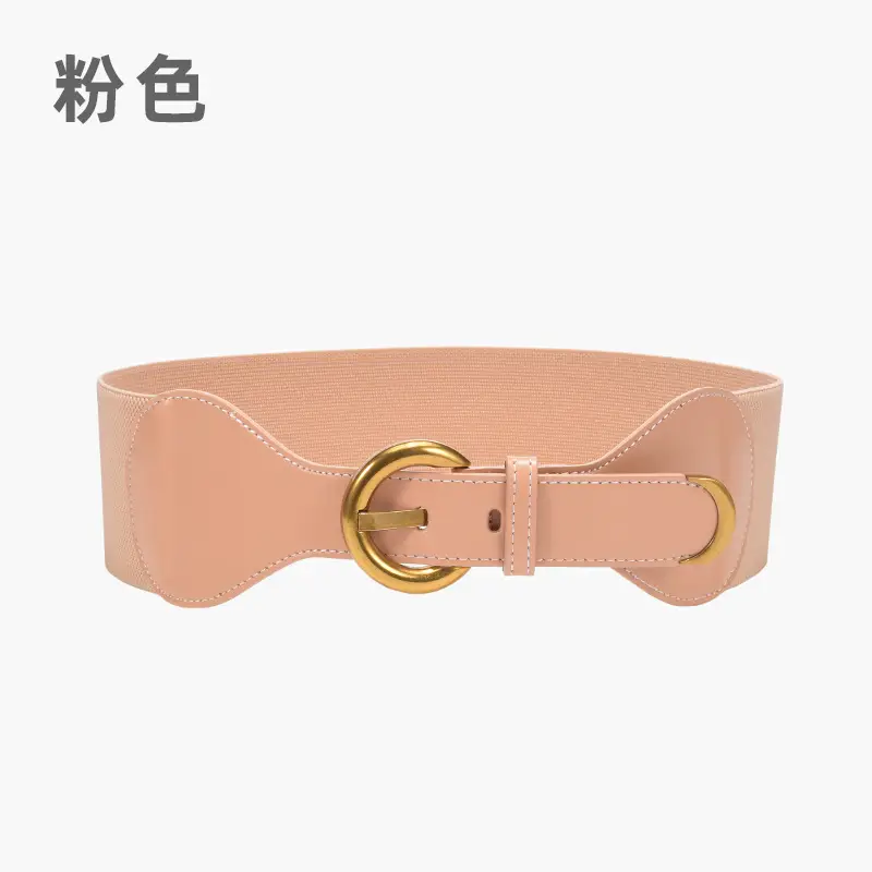 Vintage Waist Seal Tight Waist Belt Elastic Seal Leather Matching Windbreaker - Image 3