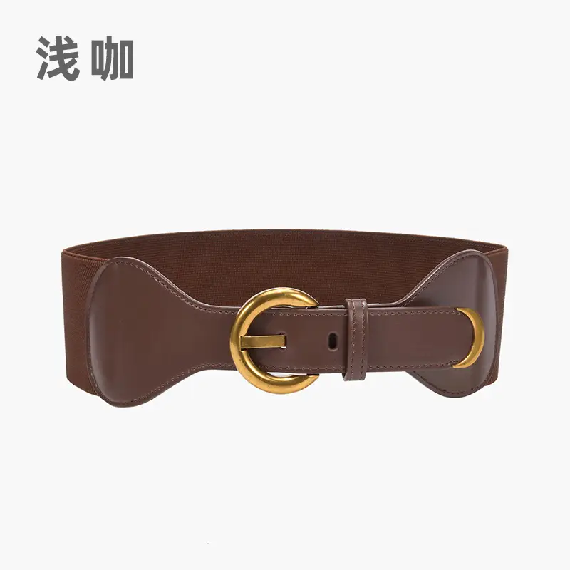 Vintage Waist Seal Tight Waist Belt Elastic Seal Leather Matching Windbreaker - Image 8