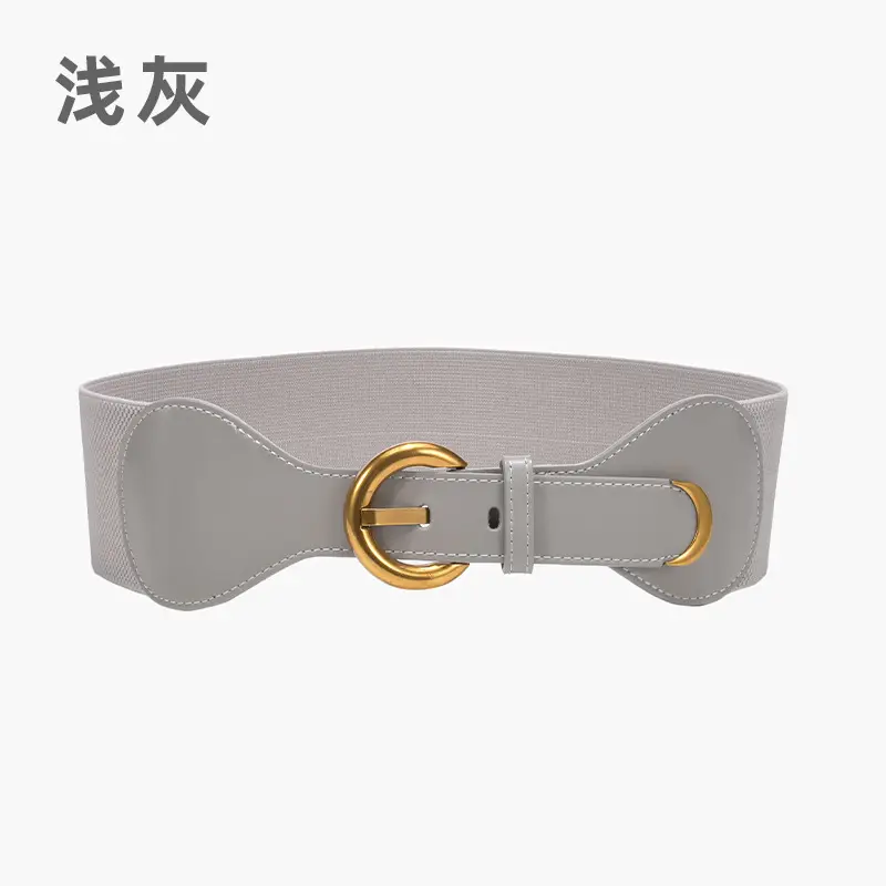 Vintage Waist Seal Tight Waist Belt Elastic Seal Leather Matching Windbreaker - Image 9