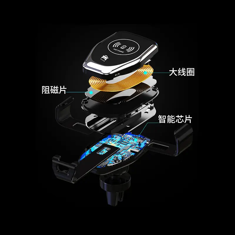 15W Wireless Car Charger with Gravity Induction & Phone Holder - Image 2