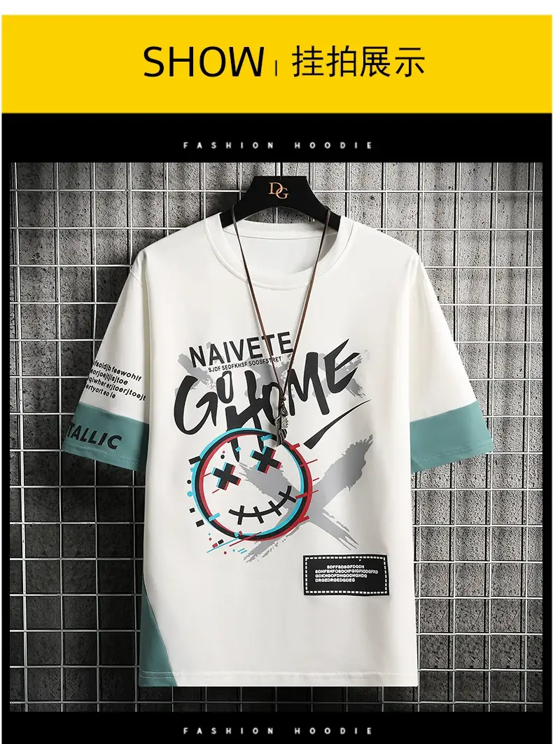 Korean Style White Black Graphic Shorts Suit — feature 11