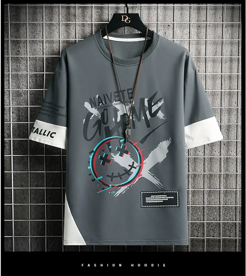 Korean Style White Black Graphic Shorts Suit — feature 15