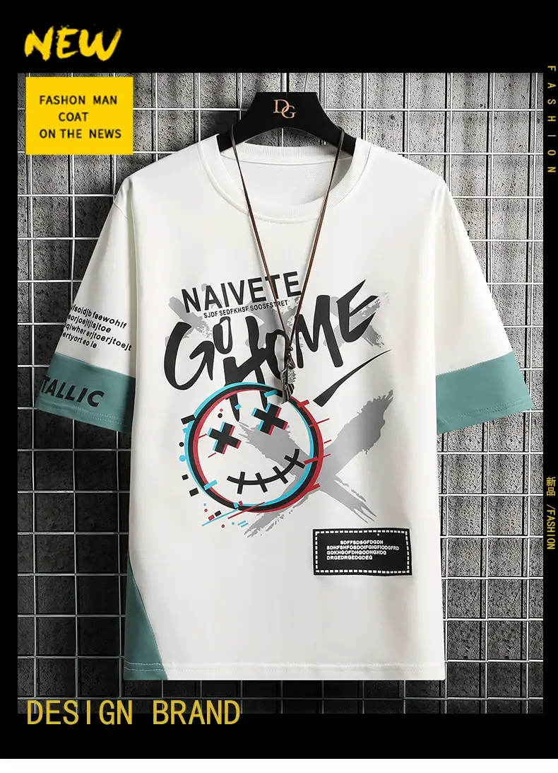 Korean Style White Black Graphic Shorts Suit — feature 3