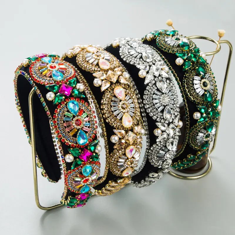 Heavy Baroque Crystal Hoop for Women
