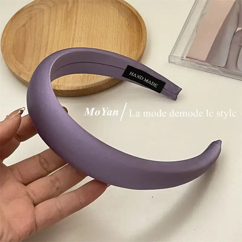 Purple Satin Hair Hoop for Women