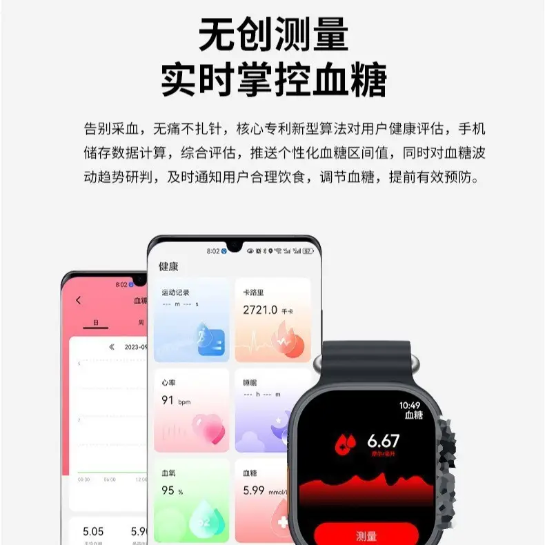 Smart Watch with Orange Silicone Band & GPS Tracker