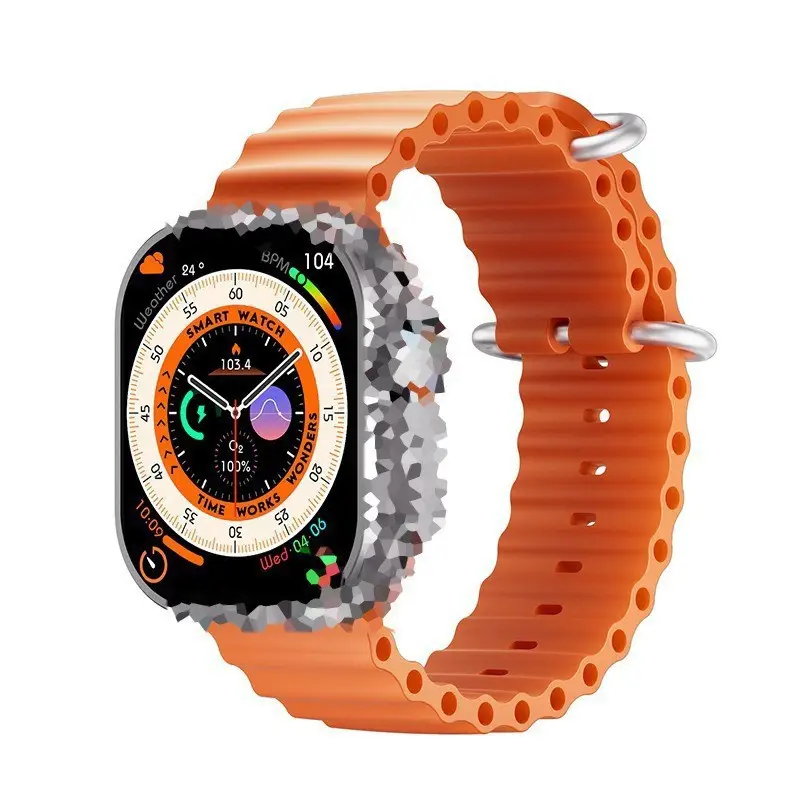Smart Watch with Orange Silicone Band & GPS Tracker