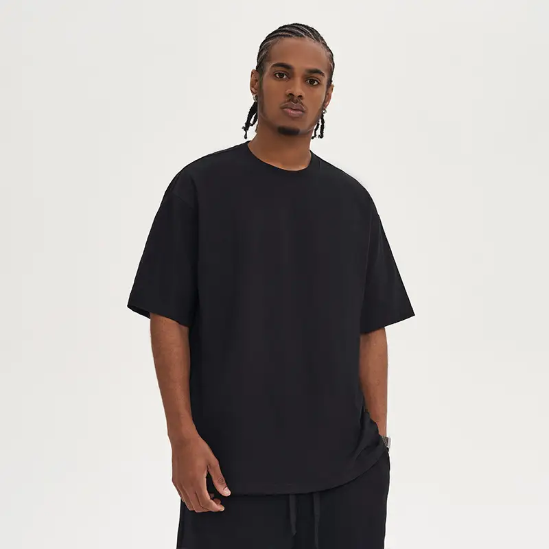 Men White Cotton T-Shirt Short Sleeve 220G - Image 9