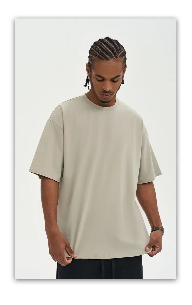 Men White Cotton T-Shirt Short Sleeve 220G — feature 14