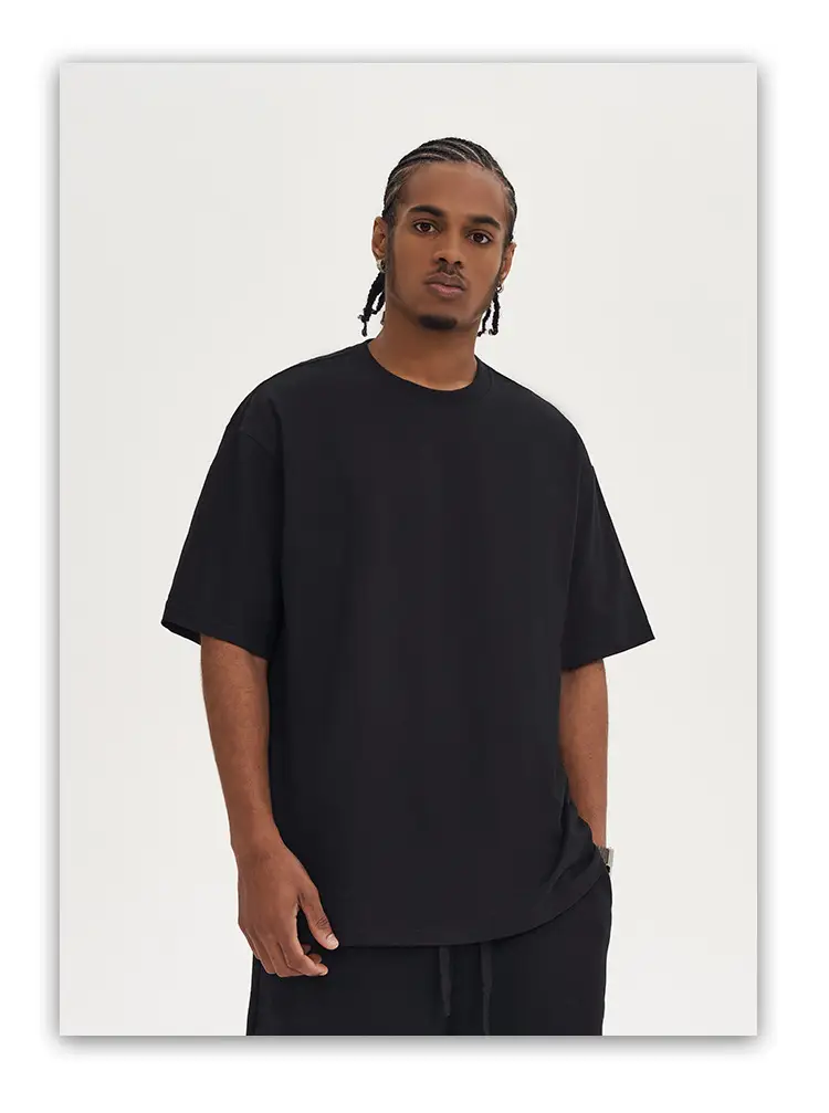 Men White Cotton T-Shirt Short Sleeve 220G — feature 21