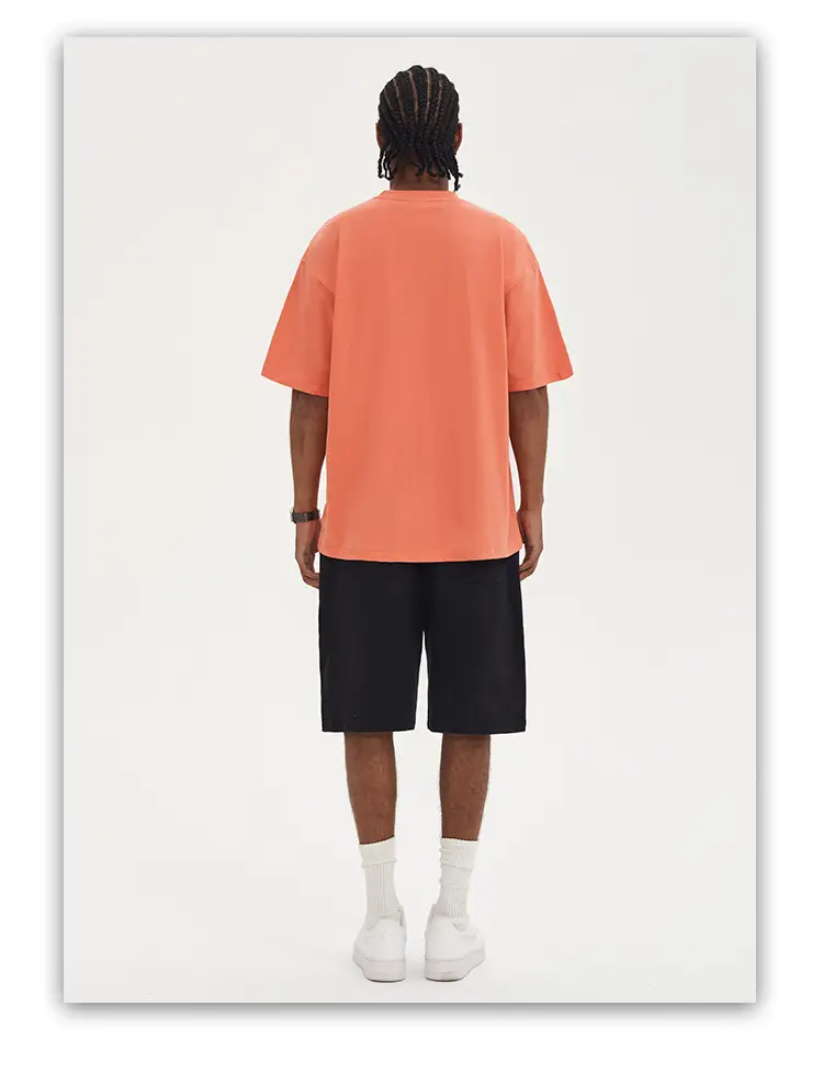 Men White Cotton T-Shirt Short Sleeve 220G — feature 28